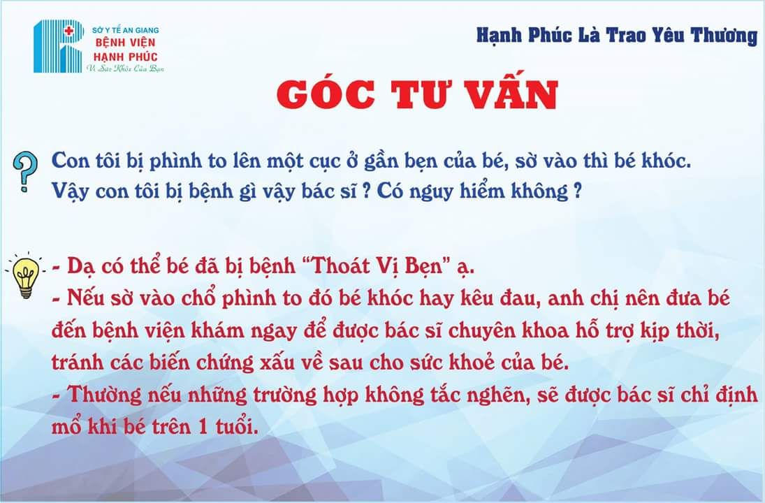 Tư Vấn Bệnh Thoát Vị Bẹn