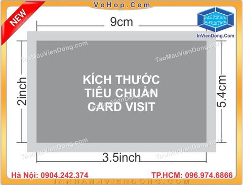 Kích thước tiêu chuẩn của Card visit - Name card - Danh Thiếp trong in ấn Kích thước tiêu chuẩn của Card visit - Name card - Danh Thiếp trong in ấn