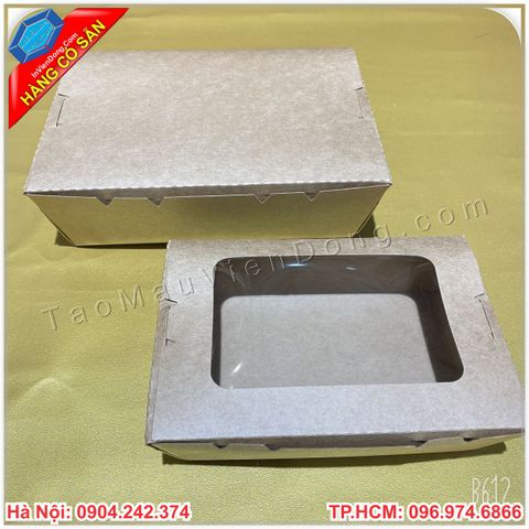 MẪU HỘP GIẤY KRAFT ĐỰNG THỨC ĂN NHANH MẪU HỘP GIẤY KRAFT ĐỰNG THỨC ĂN NHANH