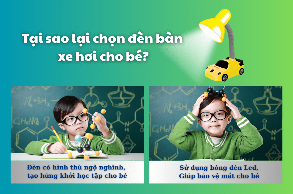 Đèn bàn học chống cận Điện Quang ĐQ DKL05 kiểu xe hơi - màu vàng đen đèn bàn học chống cận hình xe hơi điện quang