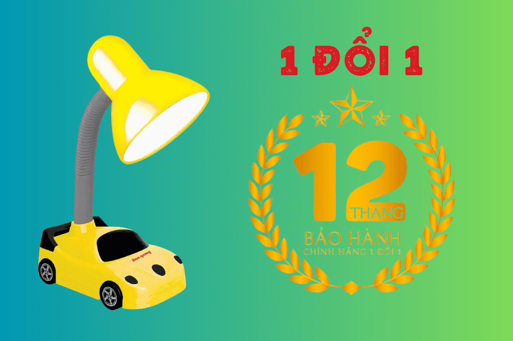 đèn bàn học chống cận hình xe hơi điện quang