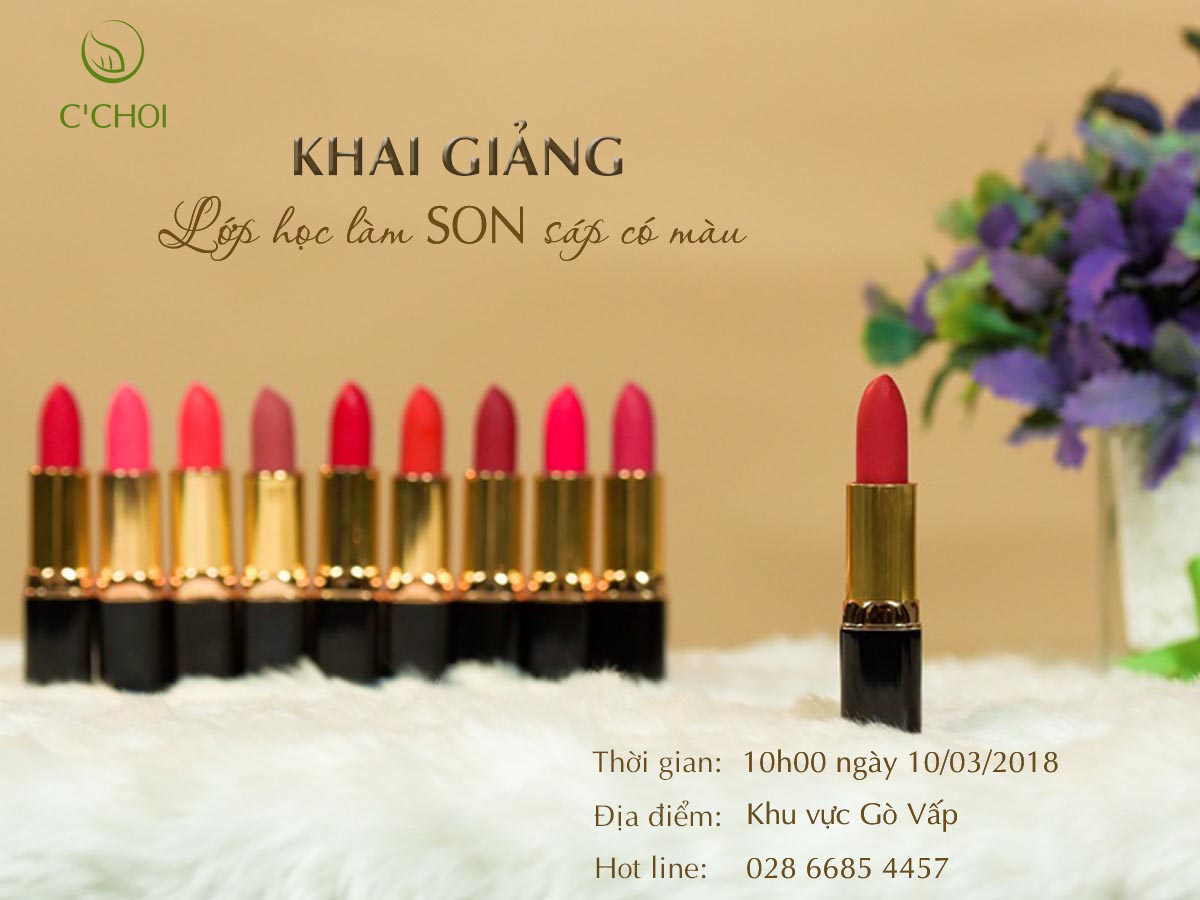 Khai Giảng Khóa Học Làm Son Sáp Có Màu