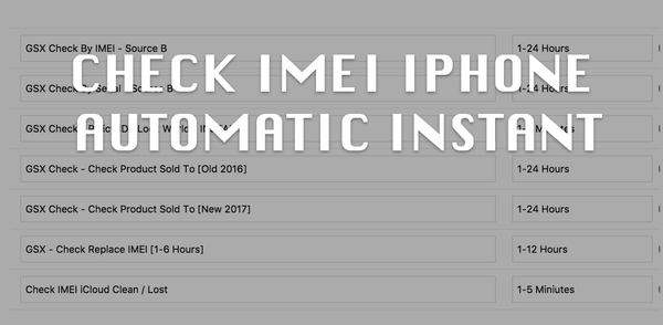 CHECK IMEI IPHONE AUTOMATIC