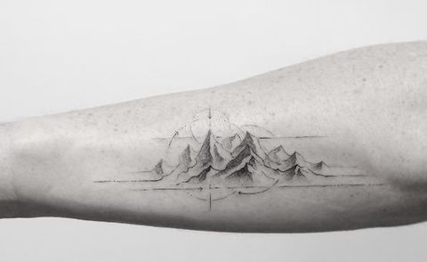 Hình Xăm Tattoo Kiểu Ngọn Núi Nhỏ Đơn Giản Đẹp Cho Nam