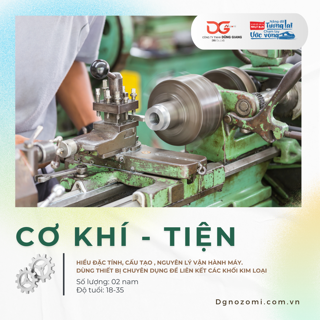 GẤP! ĐƠN HÀNG CƠ KHÍ - TIỆN PHỎNG VẤN NGAY