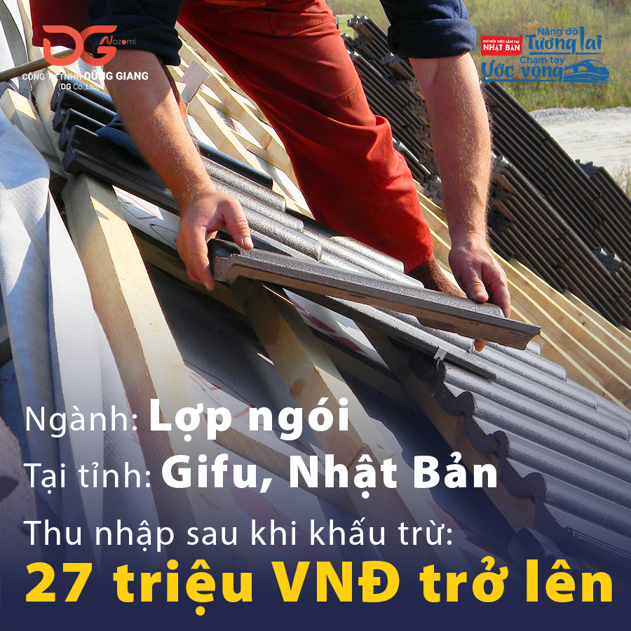 ĐƠN HÀNG XKLĐ LỢP NGÓI NHÀ THÁNG 3