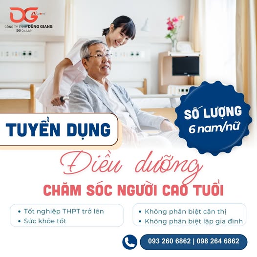 TUYỂN DỤNG NGÀNH ĐIỀU DƯỠNG-CHĂM SÓC NGƯỜI CAO TUỔI