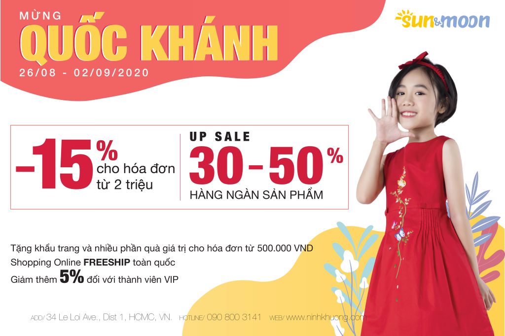 Chào đại lễ - Ninh khương tặng 2 khẩu trang thêu tay cao cấp cho hóa đơn từ 500k
