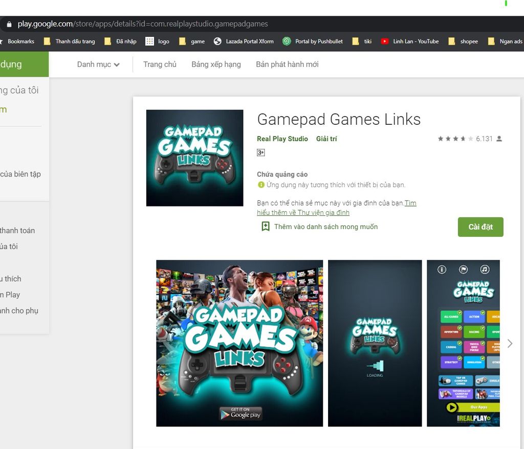 Ứng dụng tìm game có hỗ trợ tay cầm trên Android