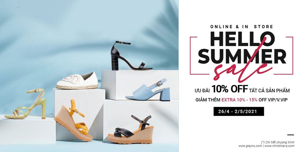Hello Summer SALE | GIẢM GIÁ 10% TOÀN BỘ SẢN PHẨM