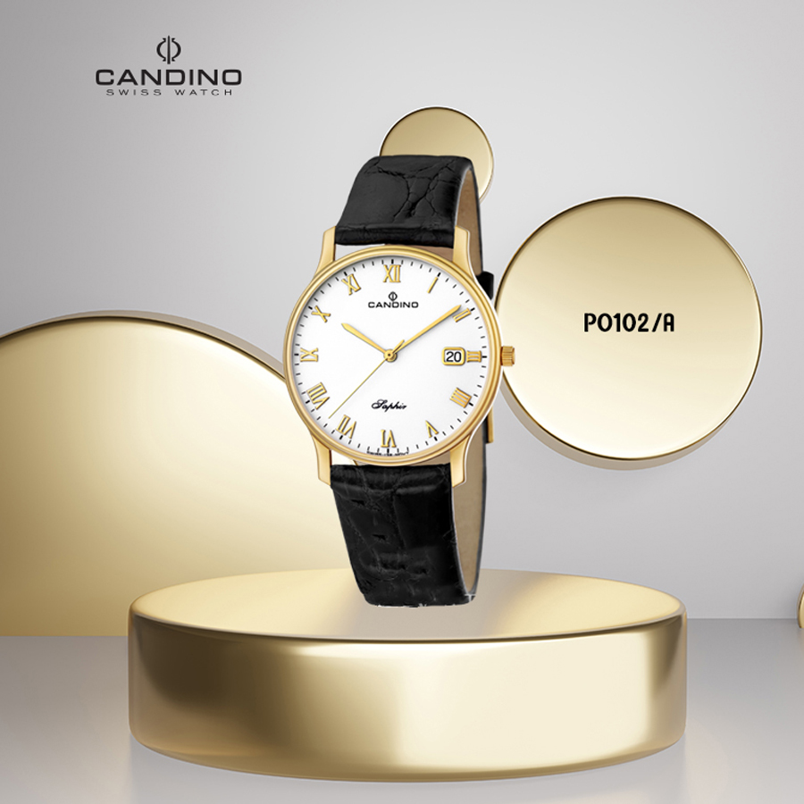 Đồng hồ La Mã nam Candino PO102/A - Vàng 18K