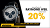 Giảm giá đặc biệt 20% đồng hồ Raymond Weil tại Donghochinhhang.com