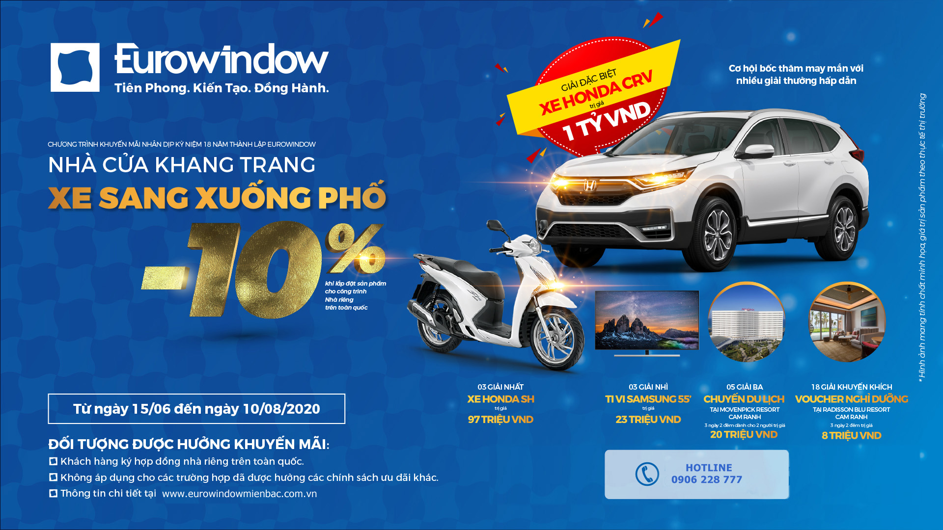 Khuyến mãi lớn nhân kỷ niệm 18 năm thành lập Eurowindow