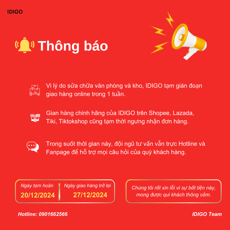 Thông Báo Tạm Ngưng Giao Hàng 1 Tuần