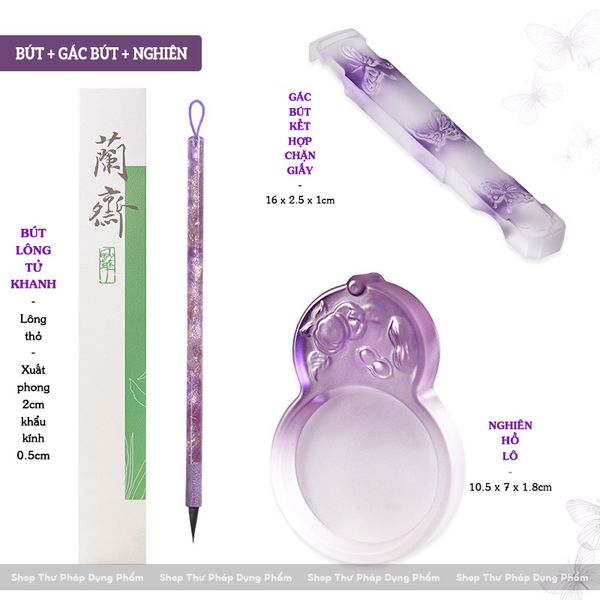 Bút lông Tử Khanh lông thỏ chuyên dụng viết tiểu khải Sấu Kim thể