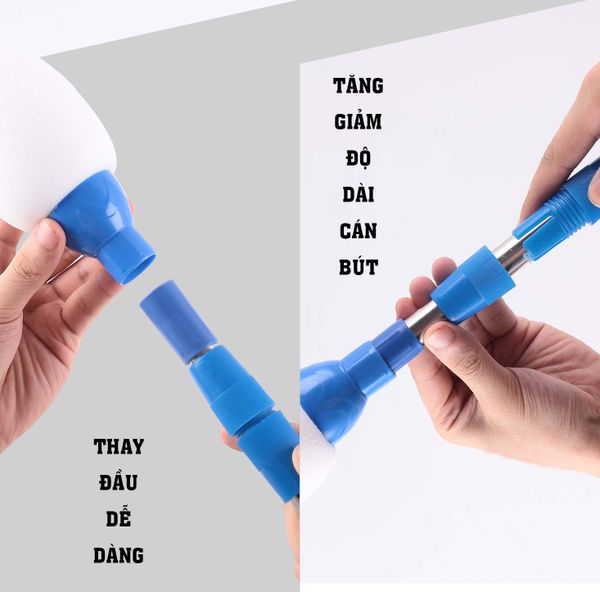 Bút viết trên nền gạch