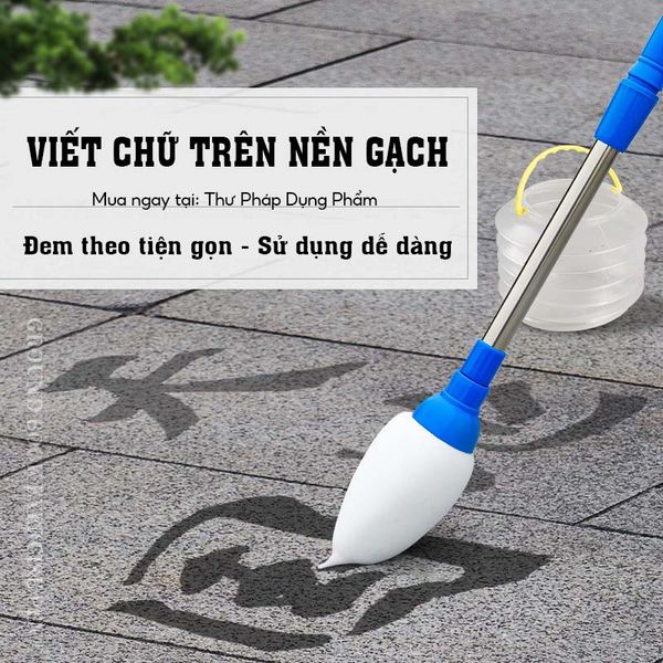 Bút viết trên nền gạch