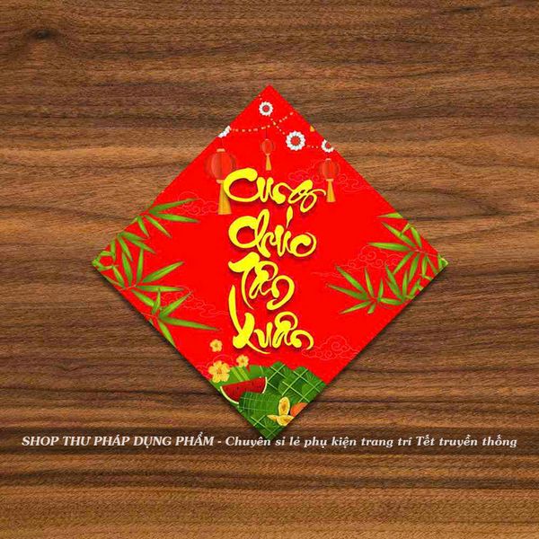 Tem dán hộp quà decal dán trang trí mứt giỏ quà hoa quả trang trí Tết