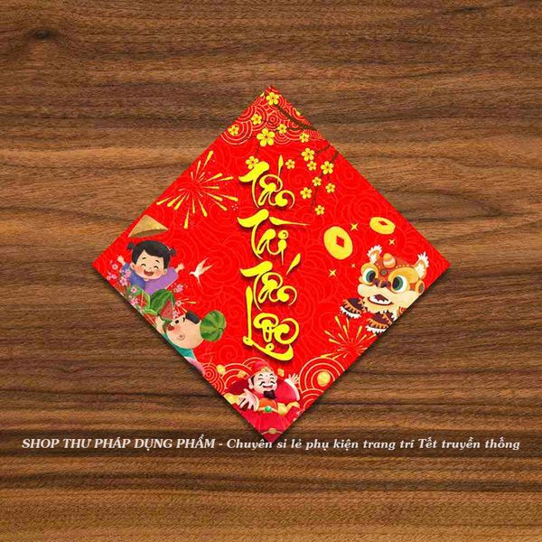 Tem dán hộp quà decal dán trang trí mứt giỏ quà hoa quả trang trí Tết