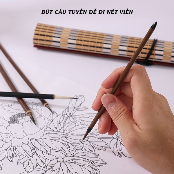 Bộ bút lông bộ cọ vẽ tranh thủy mặc