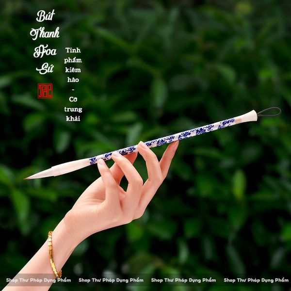 Bút lông thư pháp sứ Thanh Hoa kiêm hào phù hợp mọi thể chữ