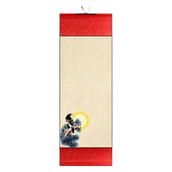 Biểu in tranh thủy mặc viết thư pháp liễn lụa kích thước 30x80cm