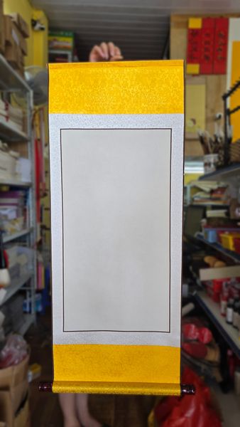 Biểu liễn lụa giấy xuyến chỉ viết thư pháp 40x100cm