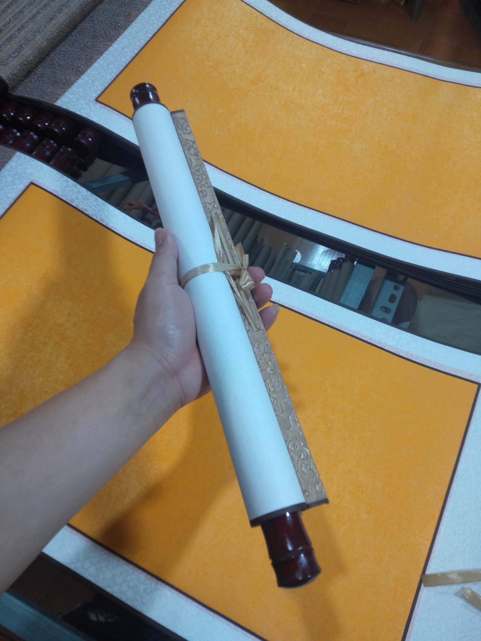 Giấy viết thư pháp xuyến chỉ nhuộm sáp 40x100cm