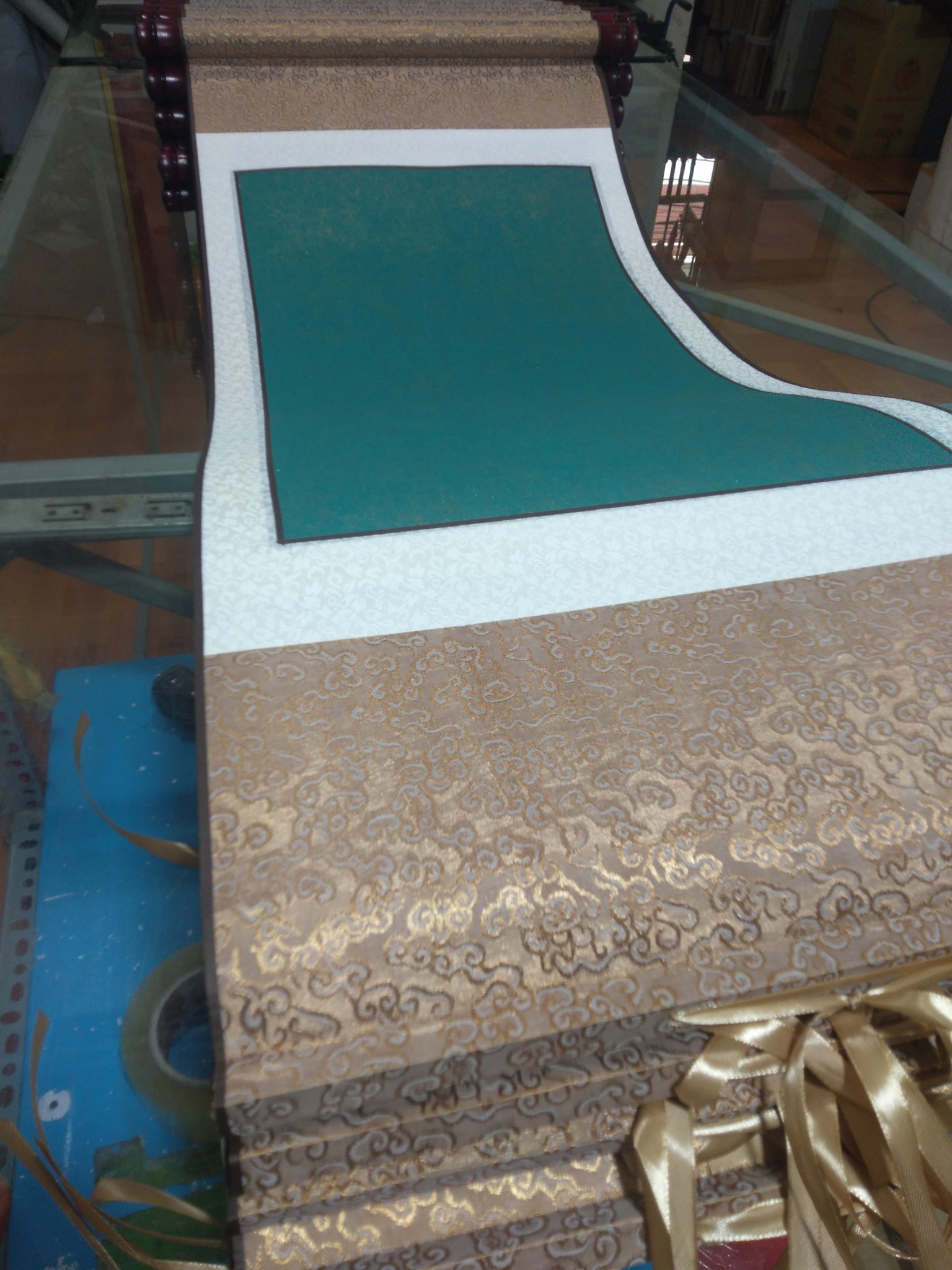 Giấy viết thư pháp xuyến chỉ nhuộm sáp 40x100cm