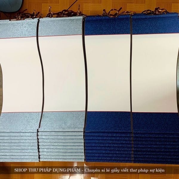 Biểu liễn lụa viết thư pháp