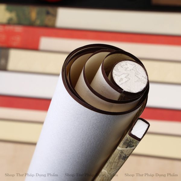 Biểu liễn thư pháp giấy xuyến chỉ nhuộm sáp viền tranh 32x95cm