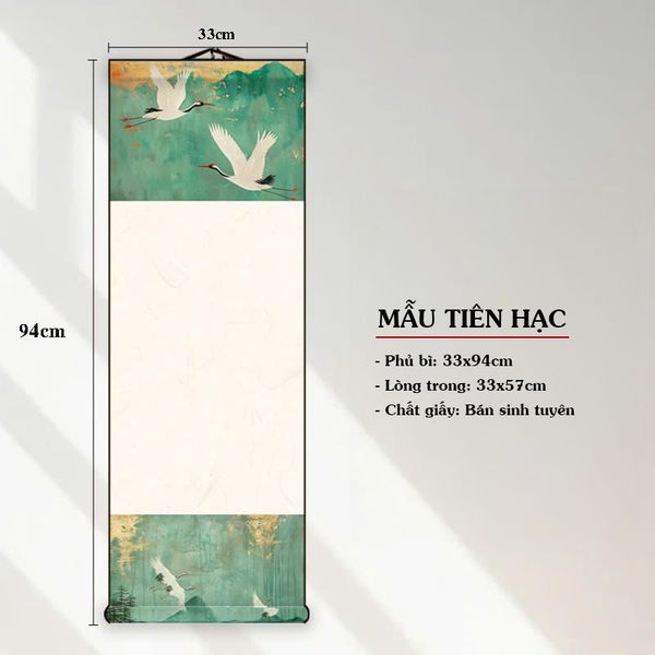 Biểu liễn thư pháp giấy xuyến chỉ nhuộm sáp viền tranh 32x95cm