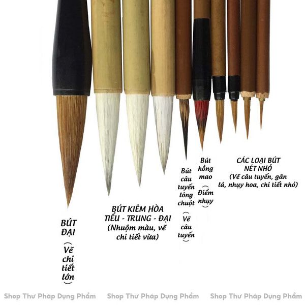 Bộ bút lông vẽ tranh thủy mặc