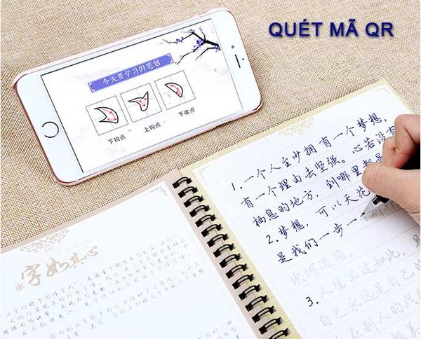Quét mã QR xem video luyện chữ