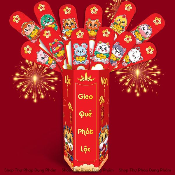 Bộ lì xì gieo quẻ 12 con giáp