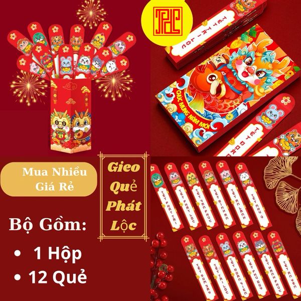 Bộ lì xì gieo quẻ 12 con giáp