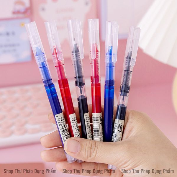 Bút gel bút bi nước nhanh khô chống lem chống nhòe ngòi 0.5mm nét chữ đều
