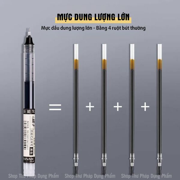 Bút gel bút bi nước nhanh khô chống lem chống nhòe ngòi 0.5mm nét chữ đều
