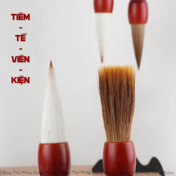 Bút cán ngắn đẩu bút viết đại tự