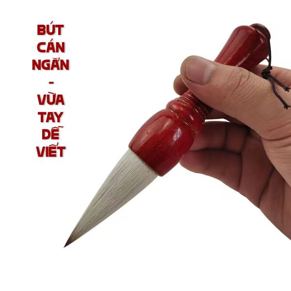 Bút cán ngắn đẩu bút viết đại tự