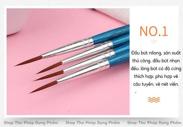 bút lông vẽ nhỏ đi viền vẽ móng