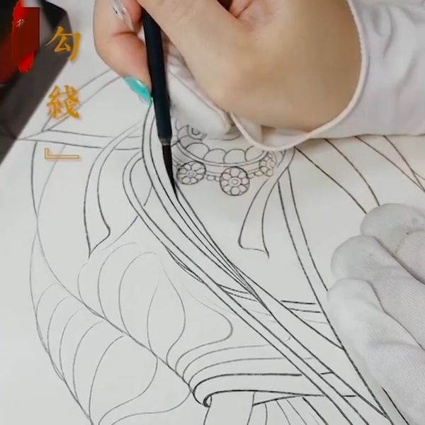 Bút lông thư pháp hiệp cân khuyên đồng