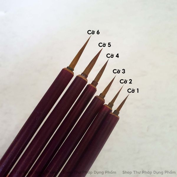 Bút lông viết chữ nhỏ, đi nét thư pháp Việt