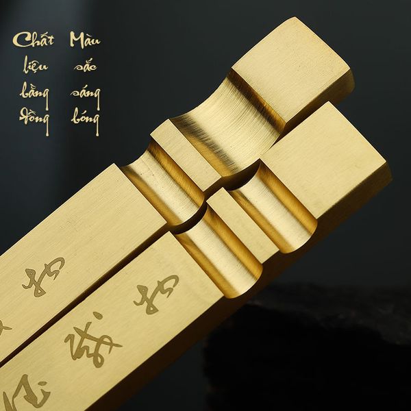 Chặn giấy thư pháp đồng kết hợp gác bút