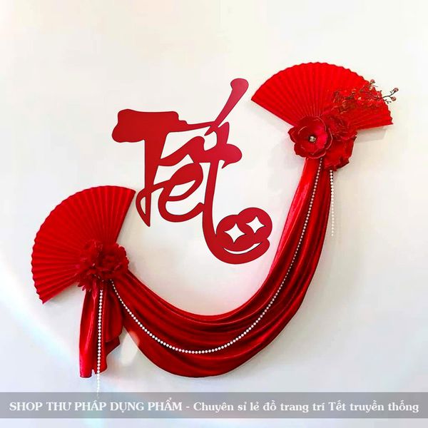 Thẻ gỗ chữ Tết thư pháp 2025 trang trí Tết truyền thống