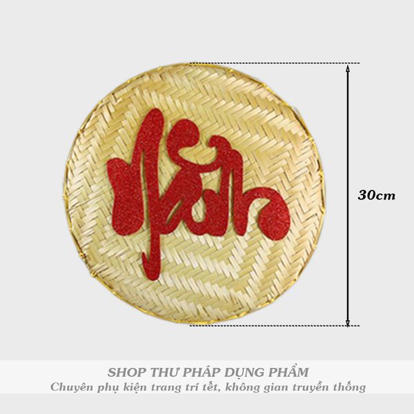 Mẹt chữ thư pháp xốp sẵn keo trang trí tết, decor không gian truyền thống