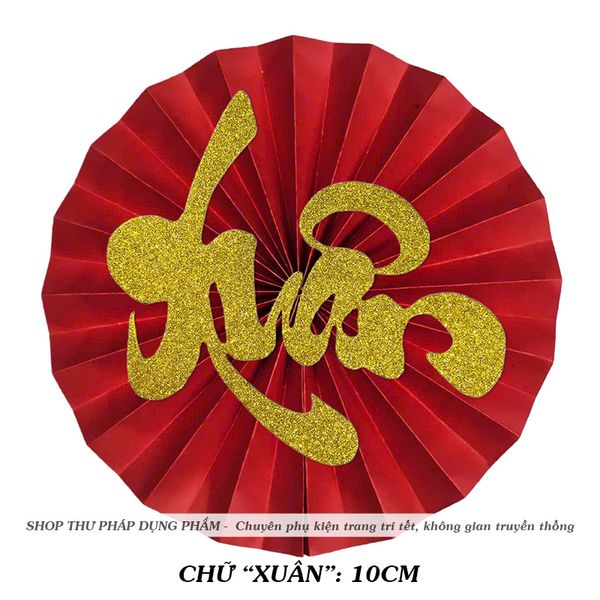 Chữ thư pháp sẵn keo trang trí tết 10cm decor không gian truyền thống