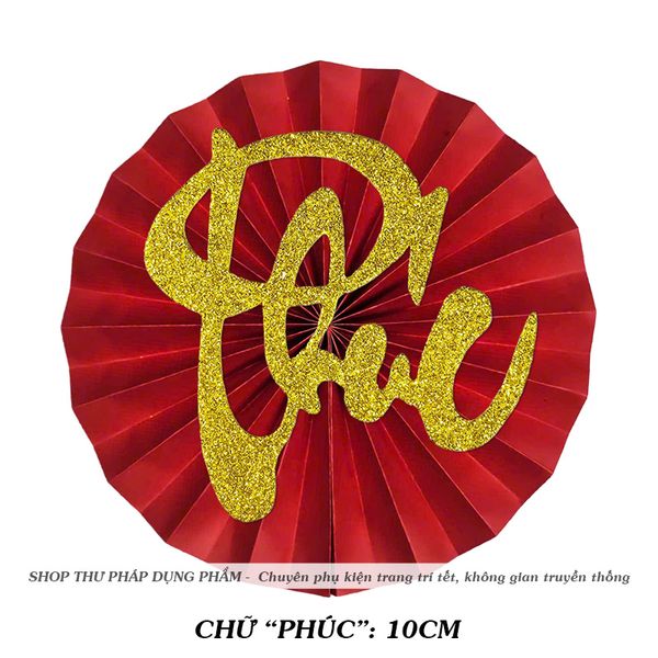 Chữ thư pháp sẵn keo trang trí tết 10cm decor không gian truyền thống