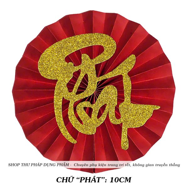 Chữ thư pháp sẵn keo trang trí tết 10cm decor không gian truyền thống