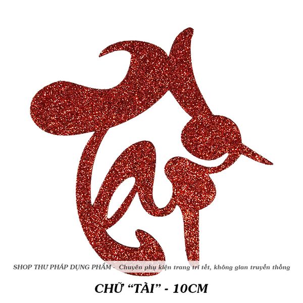 Chữ thư pháp sẵn keo trang trí tết 10cm decor không gian truyền thống